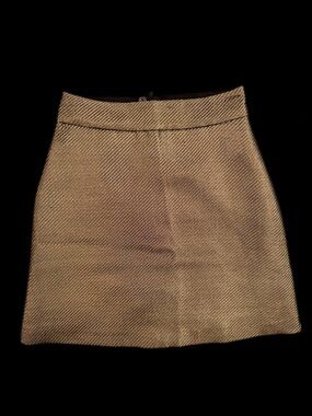 H&M Textured Mini Skirt in Taupe
